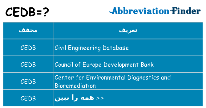 چه cedb برای ایستادن؟