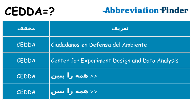 چه cedda برای ایستادن؟