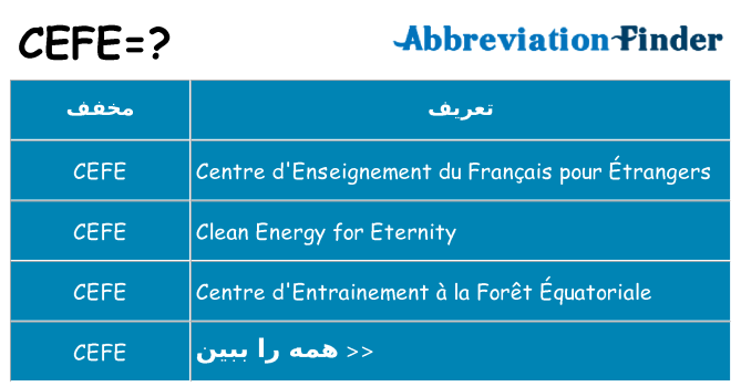 چه cefe برای ایستادن؟