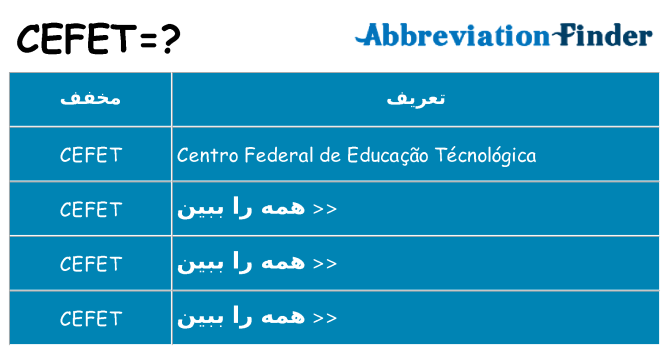 چه cefet برای ایستادن؟