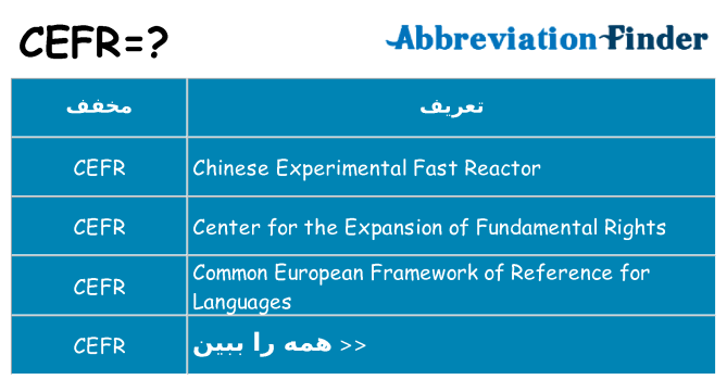 چه cefr برای ایستادن؟