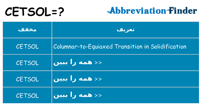 چه cetsol برای ایستادن؟