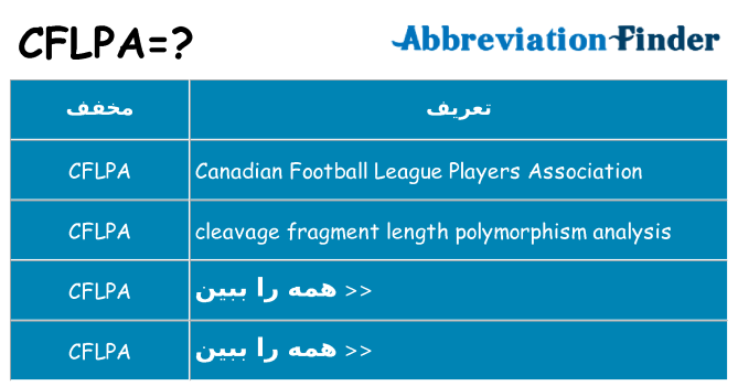 چه cflpa برای ایستادن؟