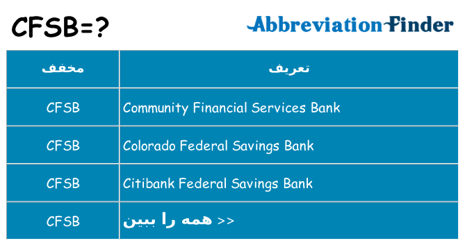 چه cfsb برای ایستادن؟