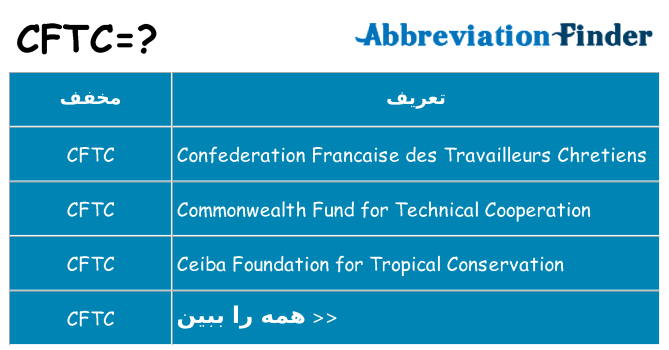چه cftc برای ایستادن؟