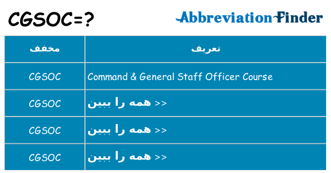چه cgsoc برای ایستادن؟