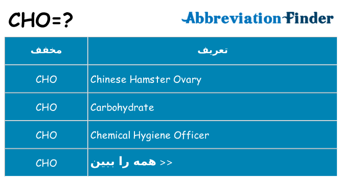 چه cho برای ایستادن؟