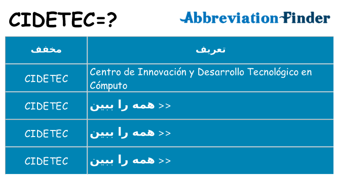 چه cidetec برای ایستادن؟