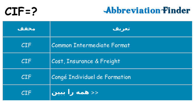 چه cif برای ایستادن؟