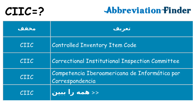 چه ciic برای ایستادن؟