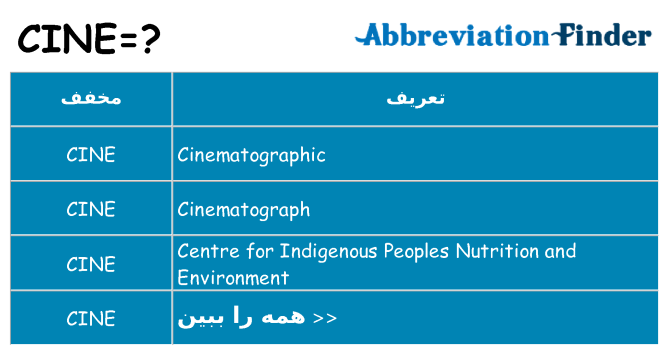 چه cine برای ایستادن؟