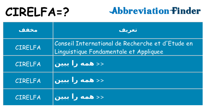 چه cirelfa برای ایستادن؟
