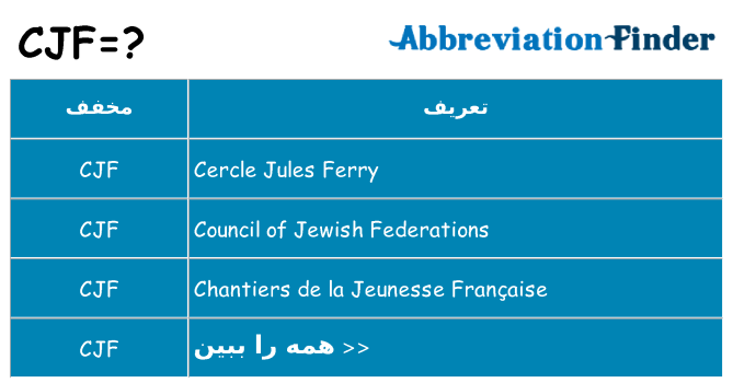 چه cjf برای ایستادن؟