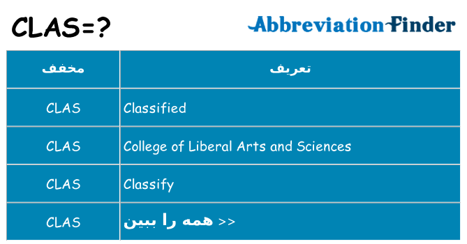 چه clas برای ایستادن؟
