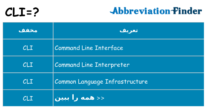 چه cli برای ایستادن؟