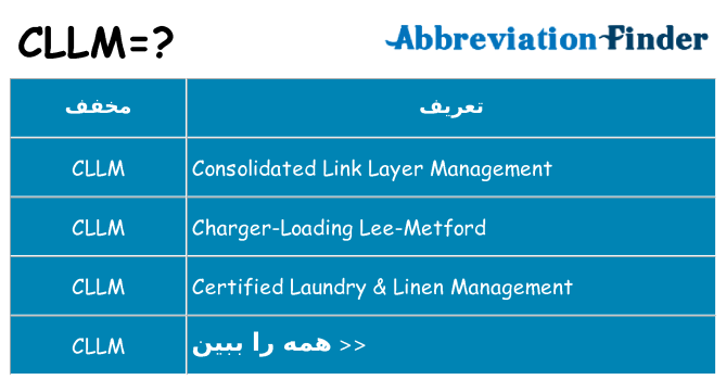 چه cllm برای ایستادن؟