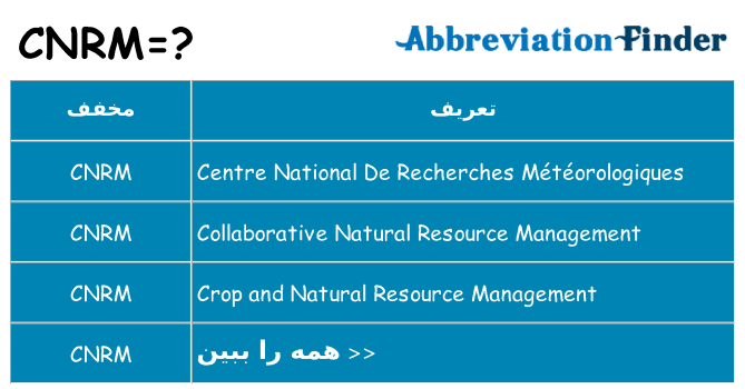 چه cnrm برای ایستادن؟