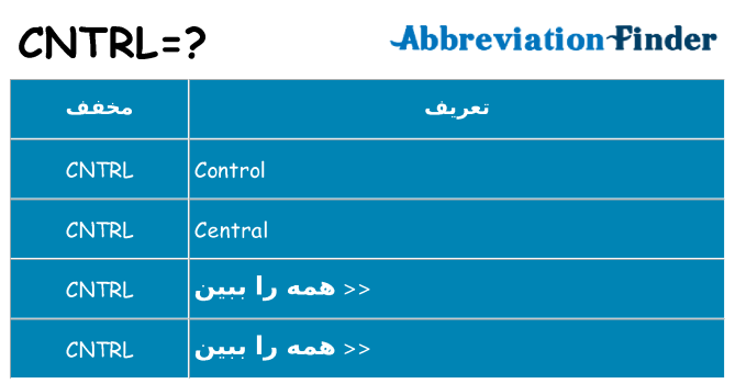 چه cntrl برای ایستادن؟