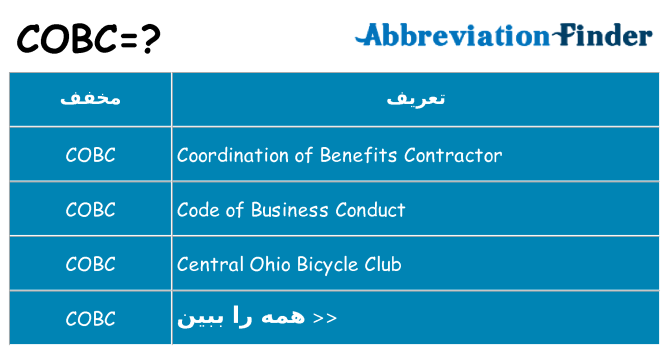 چه cobc برای ایستادن؟