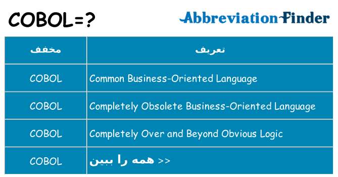 چه cobol برای ایستادن؟