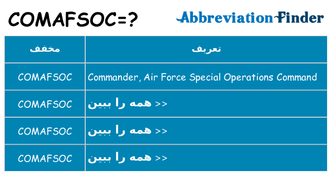 چه comafsoc برای ایستادن؟