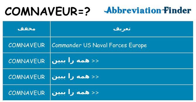 چه comnaveur برای ایستادن؟