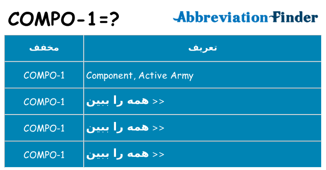 چه compo-1 برای ایستادن؟