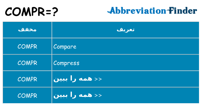 چه compr برای ایستادن؟