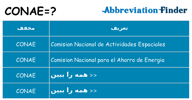 چه conae برای ایستادن؟