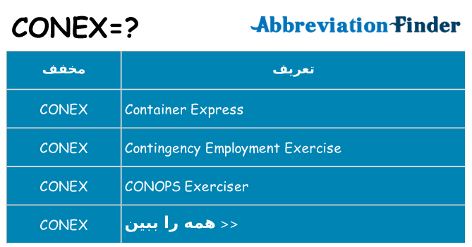 چه conex برای ایستادن؟