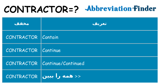 چه contractor برای ایستادن؟