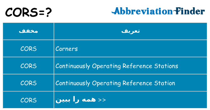 چه cors برای ایستادن؟
