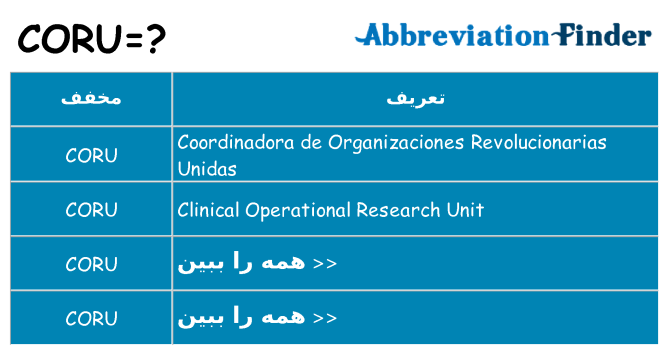 چه coru برای ایستادن؟