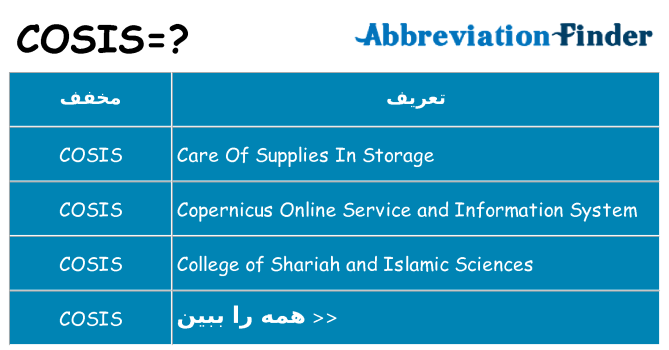 چه cosis برای ایستادن؟