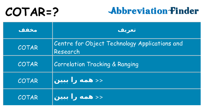 چه cotar برای ایستادن؟