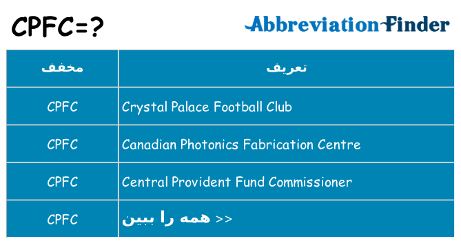 چه cpfc برای ایستادن؟