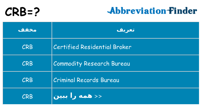 چه crb برای ایستادن؟
