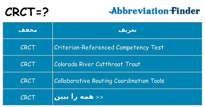 چه crct برای ایستادن؟