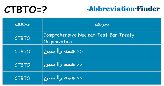 چه ctbto برای ایستادن؟