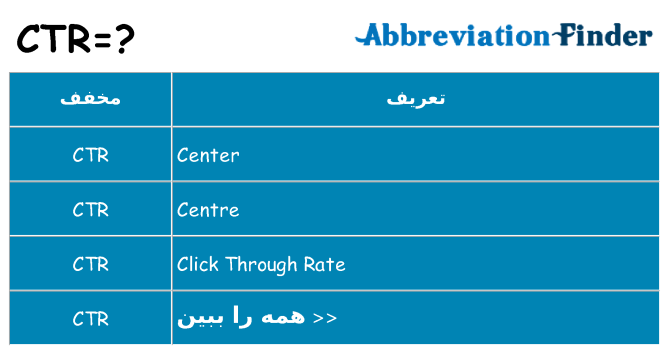 چه ctr برای ایستادن؟