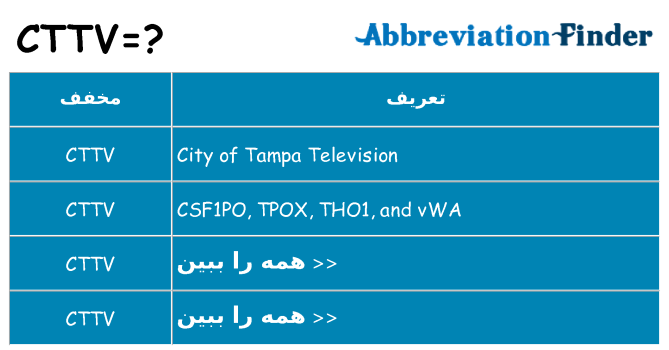 چه cttv برای ایستادن؟