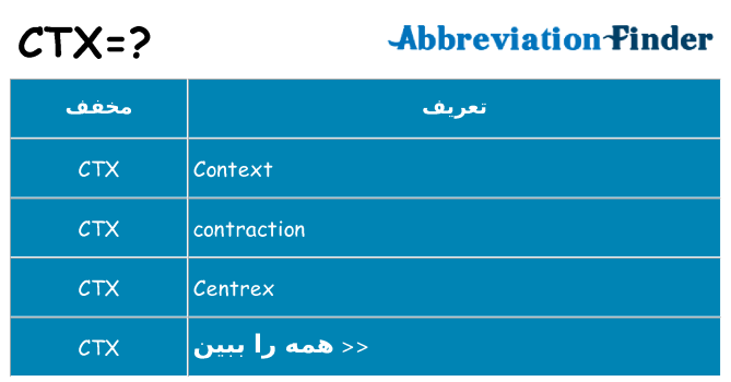 چه ctx برای ایستادن؟