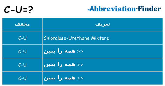 چه c-u برای ایستادن؟