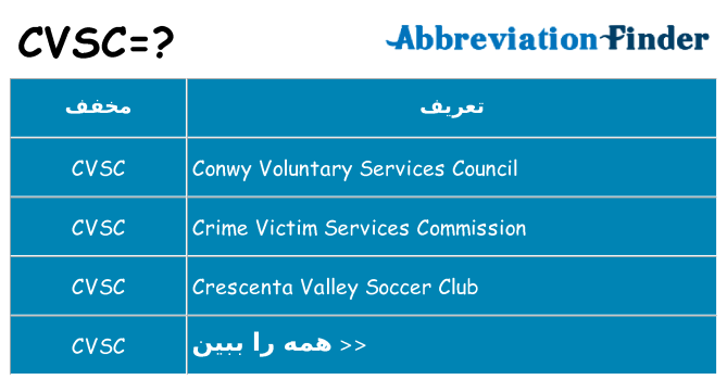 چه cvsc برای ایستادن؟