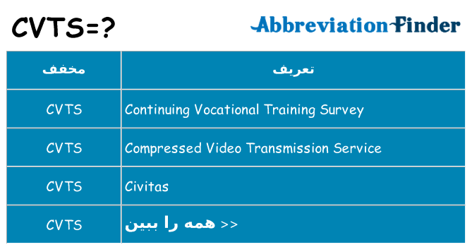 چه cvts برای ایستادن؟