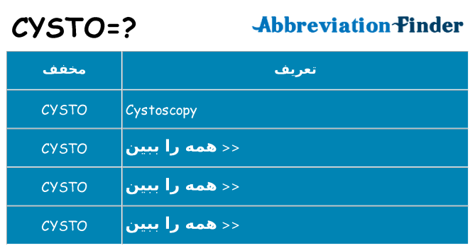 چه cysto برای ایستادن؟