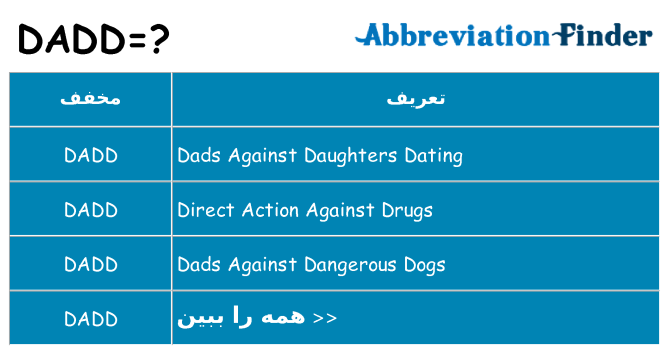 چه dadd برای ایستادن؟