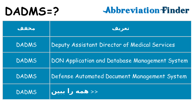 چه dadms برای ایستادن؟