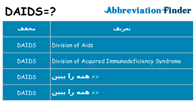 چه daids برای ایستادن؟