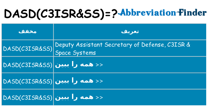 چه dasdc3isrss برای ایستادن؟